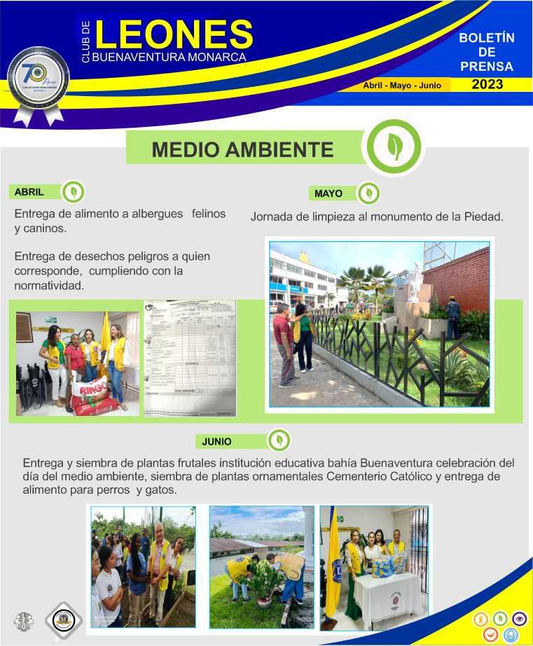 ACTIVIDADES ABRIL, MAYO Y JUNIO DE 2023