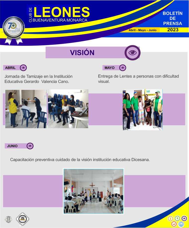 ACTIVIDADES ABRIL, MAYO Y JUNIO DE 2023